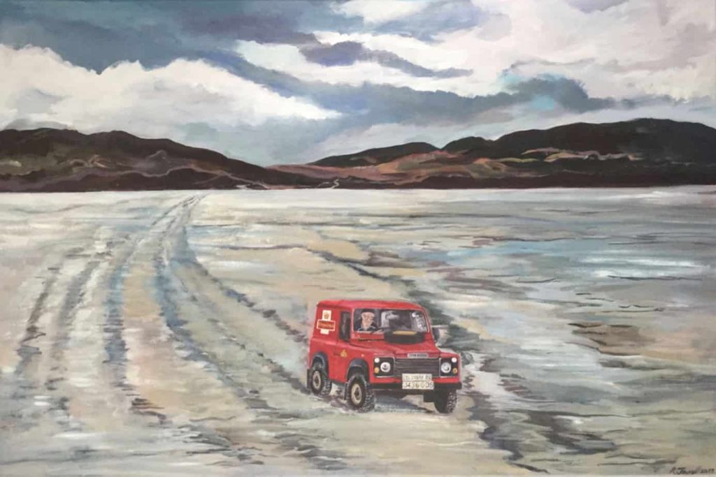 Keith the Post, Crossing the Strand, Oransay: Greeting Cards & Prints